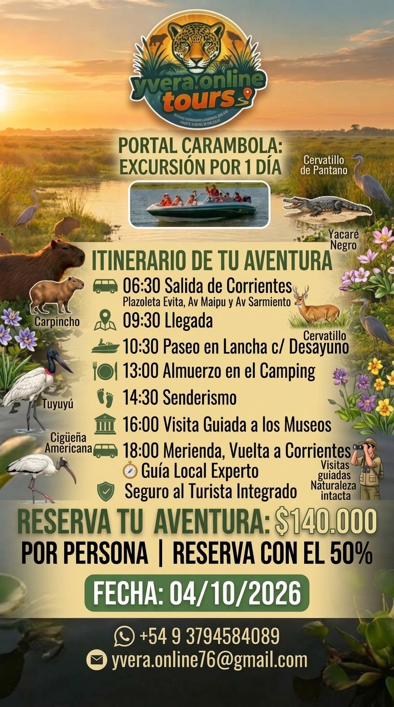 Publicidad Vence 2026 - Espacio para tu marca en los Esteros del Iberá