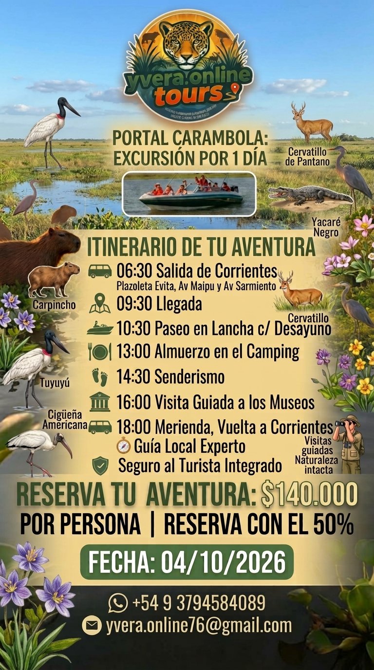 Publicidad Vence 2026 - Espacio para tu marca en los Esteros del Iberá